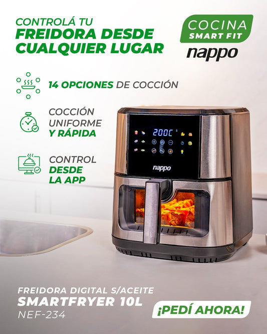 FREIDORA SIN ACEITE NAPPO DIGITAL 10L